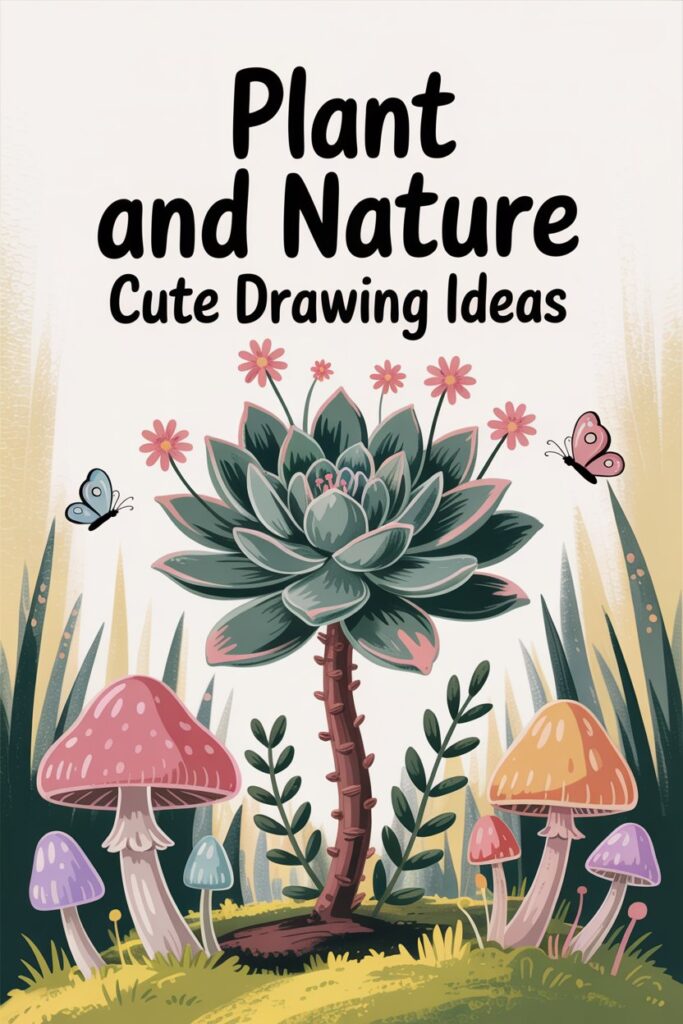 Plant and Nature Cute Drawing Ideas