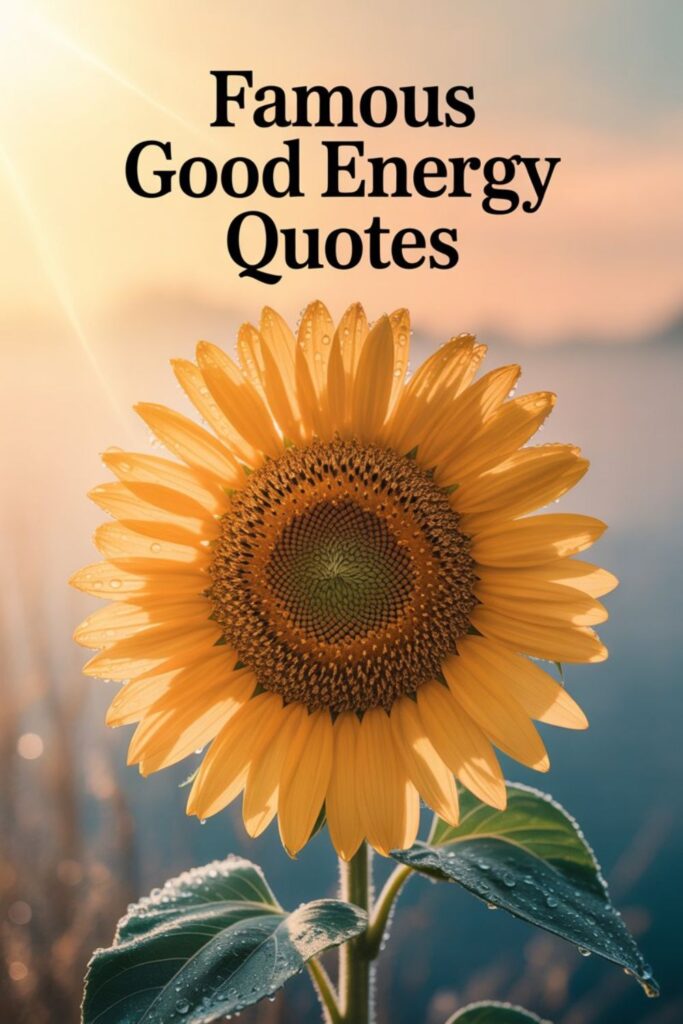 Famous Good Energy Quotes